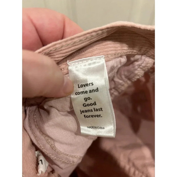 PacSun Solid Pink Corduroy Pants Wide Leg High Waisted Pockets Cotton Women’s 31 - Picture 8 of 10